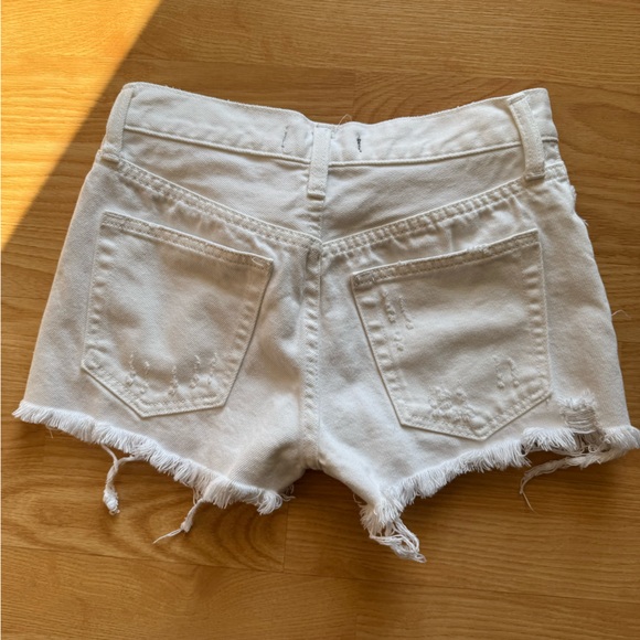 We the Free Button Fly White Denim Shorts - Picture 5 of 7